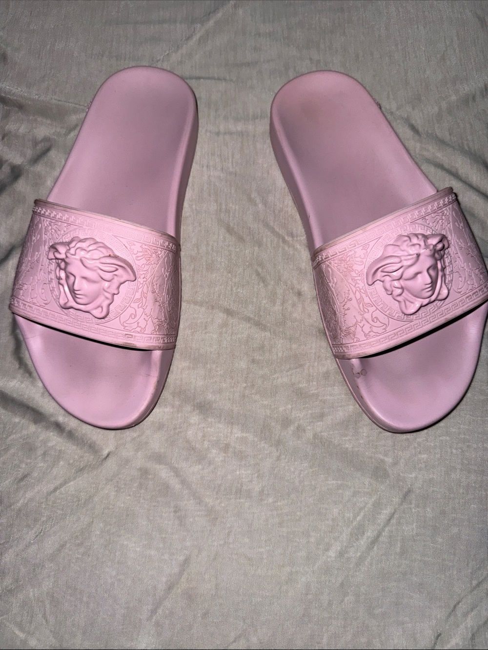 Versace Pink Medusa Slide Sandals